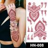 10 Sheets Brown Henna Tattoo Stickers Waterproof Women Lace Fake Tattoos for Wedding Masquerade Party Festival Body Art Decorations view 4