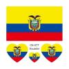 10Pcs/Set Ecuador South Korea Football Temporary Tattoo National Flag Sticker Women Men World Game Activities(Yellow blue) view 1