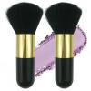 2PCS Powder Makeup Brush,Kabuki Makeup Brush Set,Large Powder Brushes with Gold Ferrule,Blush Brush, Single Large Brush For Blending Makeup(Black) view 1