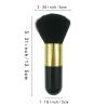 2PCS Powder Makeup Brush,Kabuki Makeup Brush Set,Large Powder Brushes with Gold Ferrule,Blush Brush, Single Large Brush For Blending Makeup(Black) view 2