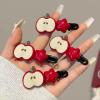 Apple Hair Clips Cute Star Hair Barrettes for Women Kawaii Cartoon Hair Accessories 2PCS (Apple01) view 3