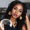 12 Inch Short Afro Curly Faux Locs Braided Wig | Full Lace Front Glueless Knotless Box/Twist Braids | Flame Retardant & Lightweight Pre-Plucked Hairline | Dreadlock Wig With Baby Hair (1B, 12inch) view 1