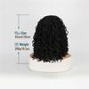 12 Inch Short Afro Curly Faux Locs Braided Wig | Full Lace Front Glueless Knotless Box/Twist Braids | Flame Retardant & Lightweight Pre-Plucked Hairline | Dreadlock Wig With Baby Hair (1B, 12inch) view 3