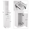 BarberPub Locking Wall Mount Hair Styling Barber Station Drawer Storage Beauty Salon Spa Equipment 3036-1 (White(Handle Left)) view 3