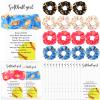 15 Sets Softball Scrunchies Softball Hair Accessories Party Favors for Girls Sport Hair Ties with Inspirational Cards Bulk Sport Lovers Gifts for Team Women Friendsgiving Christmas view 1