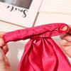 12 PCS Knotted Bow Hair Scrunchies Elastic Hair Ties Bands Satin Hair Ribbon Scrunchy Ponytail Holder Hair Accessories for Women Ladies Girls, Dark Pink view 3