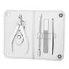 4 Pcs/Set Cuticle Trimmer Cuticle Remover with Cuticle Pusher Stainless Steel Pedicure Manicure Tool Nails Care Tool view 1