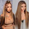 AMIRTY Honey Blonde Wig Human Hair 200% Density Straight HD Lace Front Wigs Human Hair Pre Plucked Ombre 13X6 Lace Front Wig for Women With Baby Hair26Inch view 1