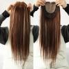 IVGTOP Highlight Blonde Silk Skin Base Topper with Lace Front Remy Human Hair Topper for Women Silk Top Toupee with Clips in (8x8inch, 16inch, Closed Weft) view 1