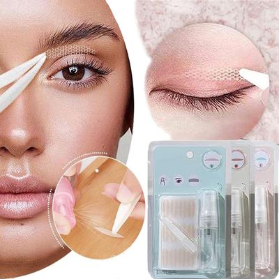 Invisible Eye-Lifting by Sticked Natural Invisible Single Side Eyelid Tape Stickers,Eyelid Tapes Lift Strips Stickers,120pairs Both Side Sticky Instant Eye Lid Lift Strips(Large)