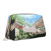 YVNKHKU Makeup Bag Women Toiletrie Showe Brush Skin Care Travel Organizer Purse Me Large Makeup Purse Accessories & ToteThe birds in the small town view 2