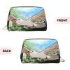 YVNKHKU Makeup Bag Women Toiletrie Showe Brush Skin Care Travel Organizer Purse Me Large Makeup Purse Accessories & ToteThe birds in the small town view 3