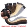 20" 6D Hair Extensions 6D Human Hair Extensions for Fast Hair Extension High End Connection Technology Human Hair Extensions 4 Rows,Metallic,50CM(20 INCH) view 2
