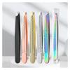 Eyebrow Tweezers Stainless Steel Precision Slant Tweezers Facial Hair Removal Beauty Tools(Black 1 pcs) view 4