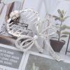 Aneneiceera Vintage Crystal Bow Tail Hair Holder Clip Long Rhinestone Hair Barrettes Gold Ribbon Tail Hair Barrettes Metal Bow Banana Clip Barrette Accessories for Women (Gold) view 3