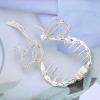 Aneneiceera Vintage Crystal Bow Tail Hair Holder Clip Long Rhinestone Hair Barrettes Gold Ribbon Tail Hair Barrettes Metal Bow Banana Clip Barrette Accessories for Women (Gold) view 4