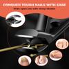 BEZOX Angled Toenail Clippers for Thick Toenails  Long Handle Toe Nail Clippers for Thick Nails for Seniors, Wide Jaw & Heavy-Duty Nail Cutters with Catcher - Black view 4
