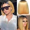 13X4 HD Bone Straight Lace Frontal Human Hair Brazilian Short Bob Wig Braiding view 1