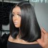 13X4 HD Bone Straight Lace Frontal Human Hair Brazilian Short Bob Wig Braiding view 2