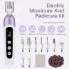 Professional Manicure Pedicure Kit with Memory Modes, Cordless Electric Nail File Set 10 Speed Portable Nail Drill Machine, Pedicure Tools for feet, Hand Foot Care Tool for Thick Nail Toenail Cuticle view 2