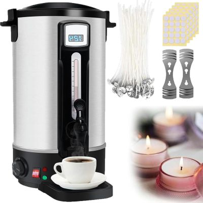Candle Wax Melter - 8L-35L Double-Layer Insulation, 2-in-1 Electric Heating Water Bucket, Boil Water & Melt Wax, 80-212F Temperature, Ideal for Household & Commercial Use