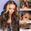 13X4 Synthetic Lace Front Wigs Body Wave Frontal 180% Density For Women Pre Plucked Wig view 4