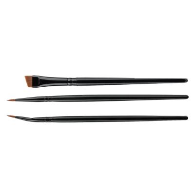 3pcs Precise Angled Eyeliners Brush Set For Stylish Eye Makeup Soft Synthetic Bristles For Beginners And Professional