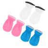 BATHVEVE 3pairs Paraffin Wax Mitts for Hand Spa Care Moisturizing Gloves for Dry Skin Treatment Reusable Exfoliating Hand Masks White Blue Pink Color Options view 1