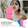 BATHVEVE 3pairs Paraffin Wax Mitts for Hand Spa Care Moisturizing Gloves for Dry Skin Treatment Reusable Exfoliating Hand Masks White Blue Pink Color Options view 4