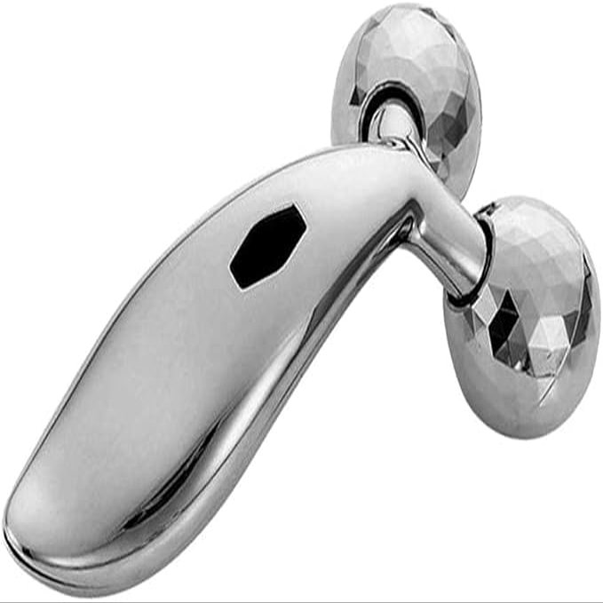 360 Rotate Face Full Body Massager Roller for Skin Lifting, Wrinkle Remover, 15.5 x 9.5 x 5.3 in, Silver