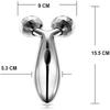 360 Rotate Face Full Body Massager Roller for Skin Lifting, Wrinkle Remover, 15.5 x 9.5 x 5.3 in, Silver view 2