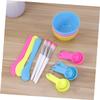 VICASKY 4pc Set Diy Mask Mixing Bowl Brush Stick Spoon Home Facial Spa Kit Skin Care Set for Ladies view 4
