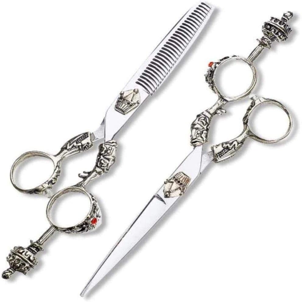 6 Inch Salon Barbers Hairdressing Set Home Use 440C Stainless Steel Hair Cutting Thinning Comb