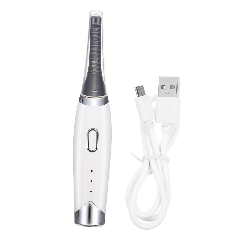 Baluue Handheld Heated Eyelash Curler Compact Electric Lash Curler for Dramatically Curled Eyelashes Rechargeable Tool for Home Use