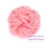 LUYOUBOZHU Hair Buns, Messy Curly Chignon Scrunchie Clip-in Hair Tails Extensions Fake Hair Bun Hair Buns Hair Piece(Light pink) view 2