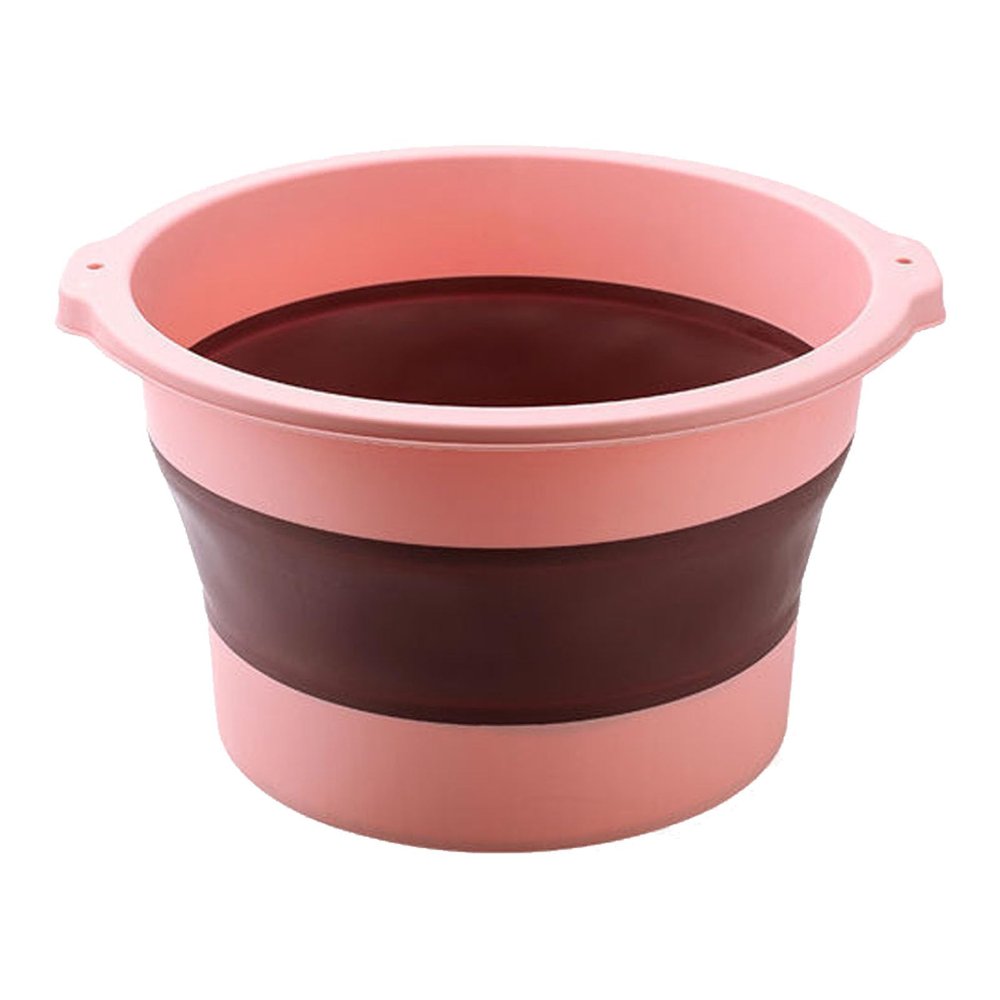 Foot Soaking Tub, Portable Foldable Massage Acupoint foot tub, for Home Dormitory Travel Lightweight (Roseate)