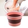 Foot Soaking Tub, Portable Foldable Massage Acupoint foot tub, for Home Dormitory Travel Lightweight (Roseate) view 2