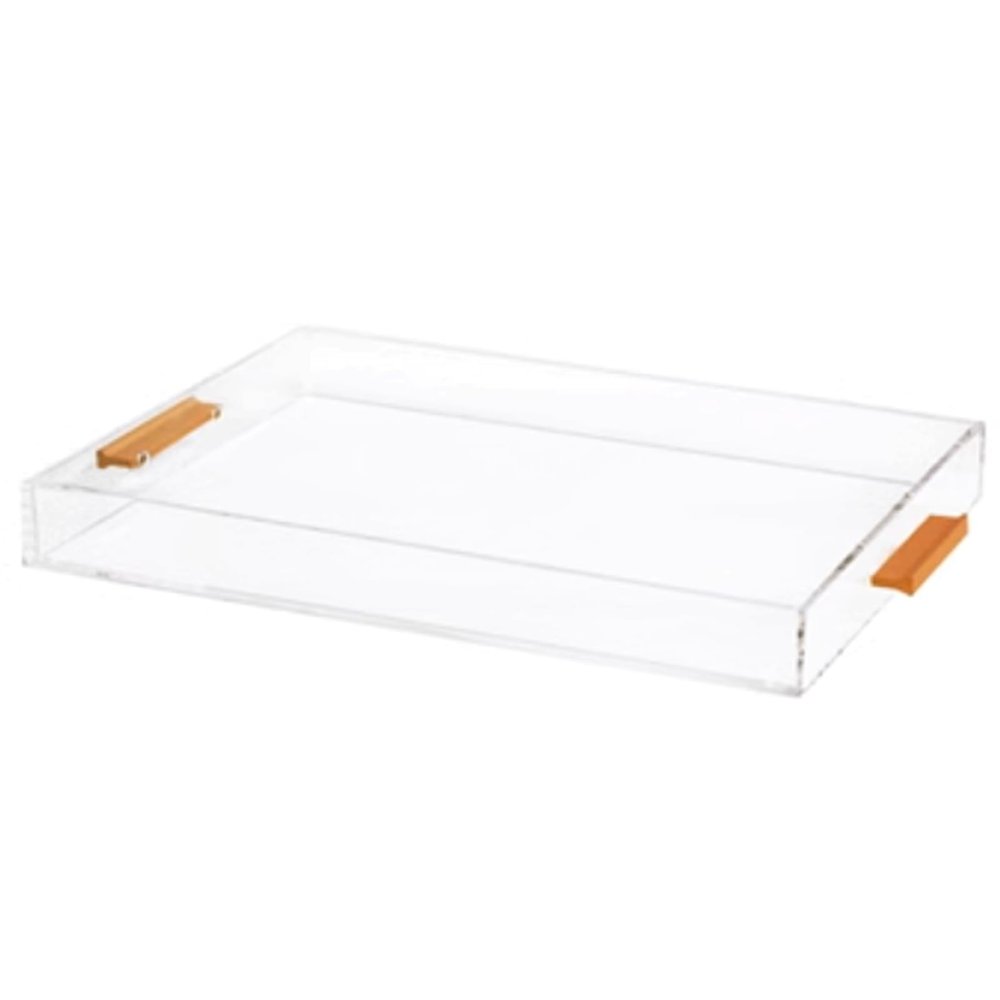 Acrylic Makeup Tray for Bathroom Counter Dry Nut Pallet Teapot Tray for Shop Jewelry Vanity and Dresser (Transparent)