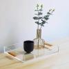 Acrylic Makeup Tray for Bathroom Counter Dry Nut Pallet Teapot Tray for Shop Jewelry Vanity and Dresser (Transparent) view 4
