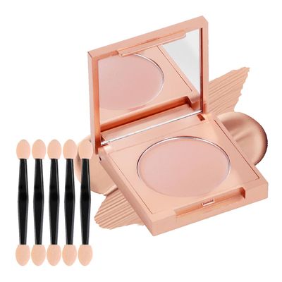 Colored Clay CC Undereye Color Corrector for Dark Circles with 5pcs Brush, Conceal Dark Circles, Under Eye Concealer for Women (light color, Large)