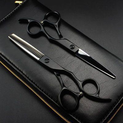Professional Hair Cutting Shears, Professional Japan 440c Steel 6 '' Black Cut Hair Scissors Cutting Barber Tools Haircut thinning Shears Hairdressing Scissors