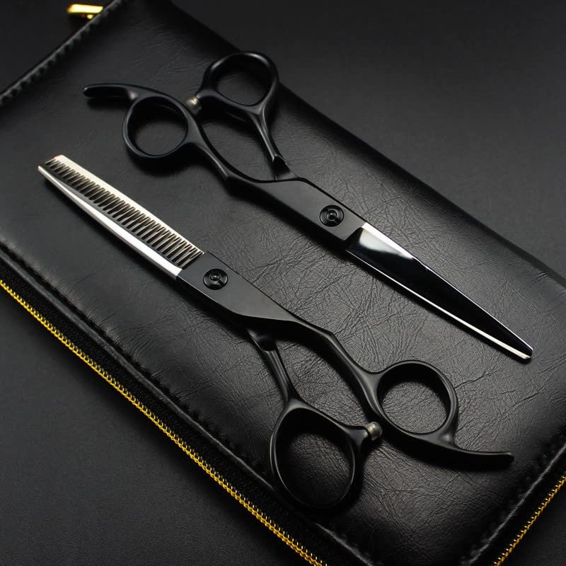 Professional Hair Cutting Shears, Professional Japan 440c Steel 6 '' Black Cut Hair Scissors Cutting Barber Tools Haircut thinning Shears Hairdressing Scissors