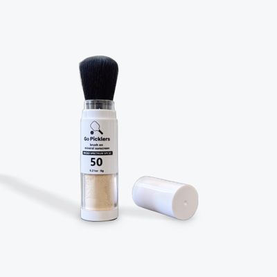 Go Picklers Brush On Mineral Sunscreen, SPF 50, Reef Friendly