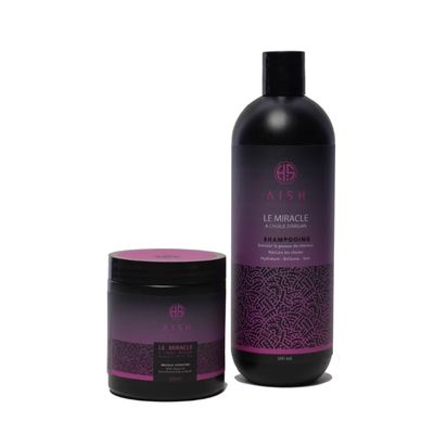 AISH Le Miracle Hair Care Set, Argan Oil Shampoo and Color Fixing Mask, 500ml Shampoo - 250ml Mask