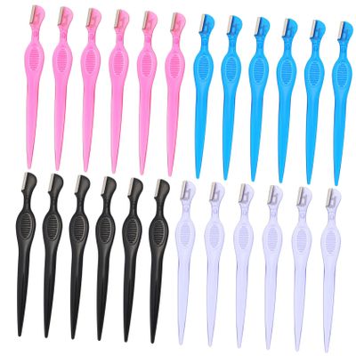 HAKIDZEL 24pcs Essential Eyebrow Grooming Kit Mini Brow Shaver Precision Blades Easy to Clean Portable Travel Razor for Men Women