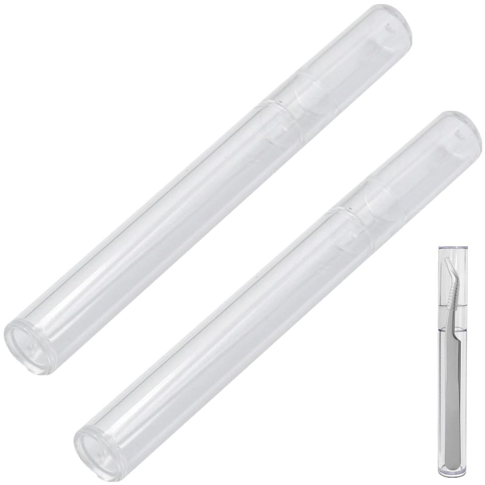 2 Packs Professional Tweezers Storage Case, Tweezers Organizer Eyelash Extension Tools Travel Small Box for Clip Manicure Tool