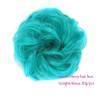 huangtinghui0802 Bun, Messy Curly Chignon Scrunchie Clip-in Hair Tails Extensions Fake Hair Bun for Women(Dark green) view 2
