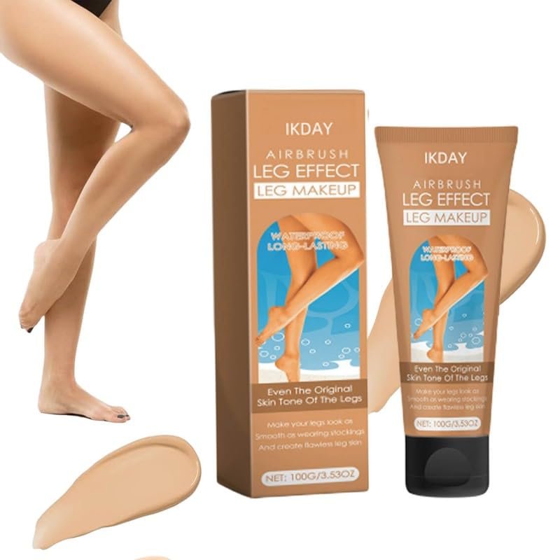 IKDAY Leg Makeup Waterproof No Transfer - Leg Makeup for Varicose Veins Waterproof Black Skin -Body Scar Cover up Makeup for Tattoos Cover Up -Lotion Long Last Body Foundation (Medium Golw, #2)
