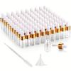 100, 3ml Clear Glass Dropper Bottle, Mini Glass Eye Dropper Vials With Pipette For Essential Oils Empty Dropper With Pipette Sample Test Tubes Travel Perfume Liquid Container view 1