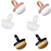 6 PCS Fingernail Dust Brushes, Nail Scrubbers Featuring Soft Bristles and a Convenient Ring Design for Effortless Nail Cleaning,Ideal Finger Duster Tools view 3